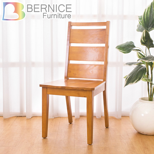 Bernice-亞歷柚木色實木餐椅/單椅
