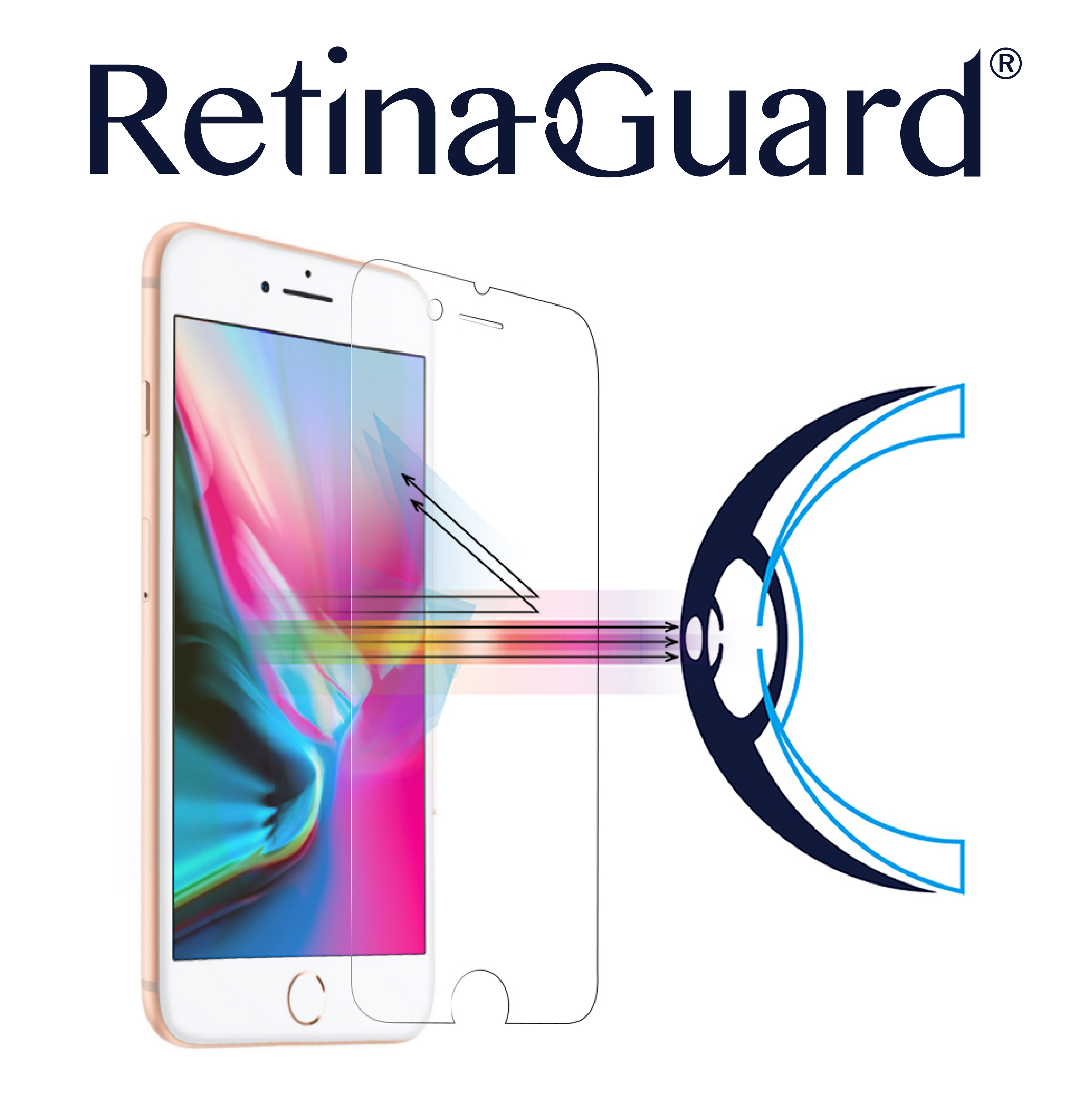 RetinaGuard 視網盾 iPhone 8 (4.7吋) 防藍光鋼化玻璃保護膜