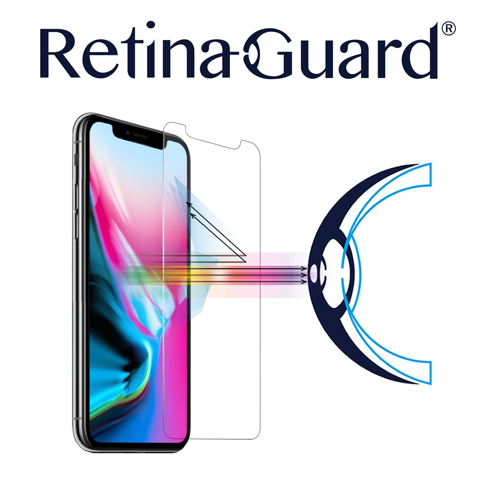 RetinaGuard 視網盾 iPhoneX  (5.8吋) 防藍光鋼化玻璃保護膜