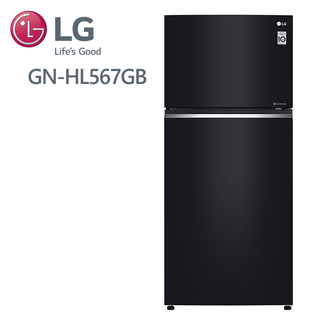 【LG樂金】525L直驅變頻上下門冰箱/ 時尚黑 GN-HL567GB 送基本安裝-送好禮