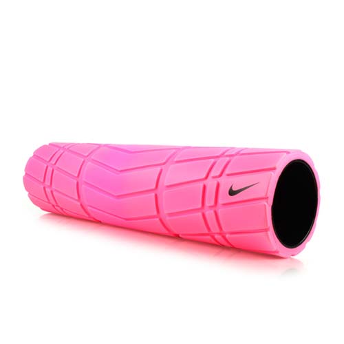 NIKE 輔助滾筒-長度20吋-瑜珈柱 瑜珈滾輪 按摩滾輪 訓練 塑身 健身 粉紅黑 F