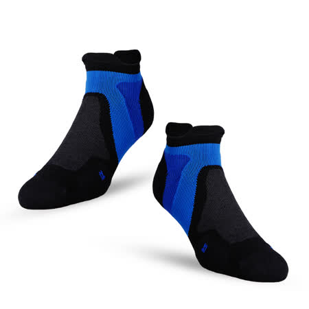 LEADER ST-02 X型繃帶 加厚耐磨避震短襪 機能除臭運動襪 男款 黑藍