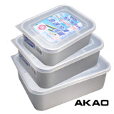 日本製AKAO 急速冷凍冷藏解凍保鮮盒(3.2L+1.8L+1.2L)