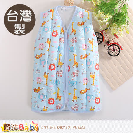 魔法Baby 嬰幼兒睡袍 台灣製厚鋪棉保暖背心睡袍 k60425