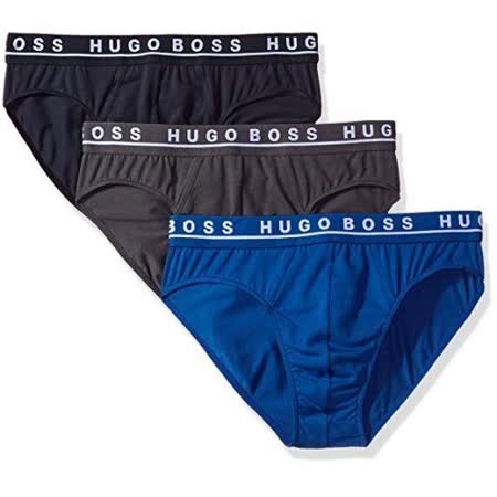 【HUGO BOSS】2017男時尚彈力黑灰藍三角內著混搭3件組【預購】