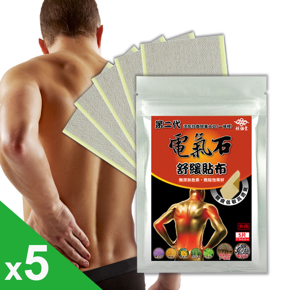 買5送5【炫煬堂】第二代電氣石舒緩貼布(5片/包)