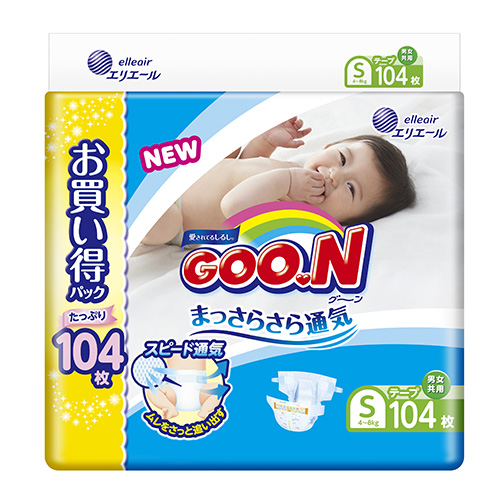 【GOO.N日本大王】日本境內NHK 版黏貼型S(104片X2串/箱)