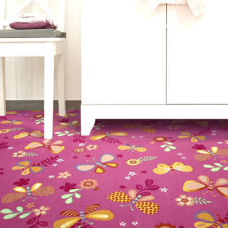 【范登伯格】花舞★可愛蝴蝶世界進口地毯-大款(紅)-150x200cm