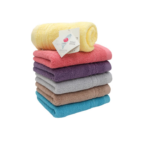 【MORINO摩力諾】(超值6條組)純棉飯店級素色緞條毛巾