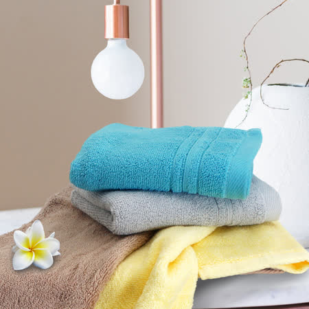 【MORINO摩力諾】(超值6條組)純棉飯店級素色緞條毛巾