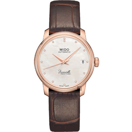 MIDO美度Baroncelli III Heritage 復刻真鑽機械女錶-33mm M0272073610600