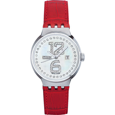 MIDO美度 All Dial Lady 真鑽機械女錶-珍珠貝x紅/29mm M73304397