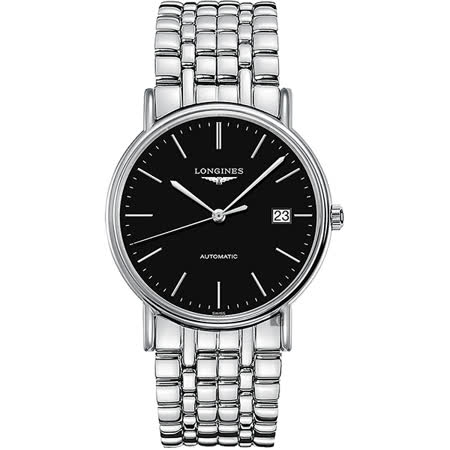 LONGINES浪琴 Presence 經典機械錶-黑/38mm L49214526