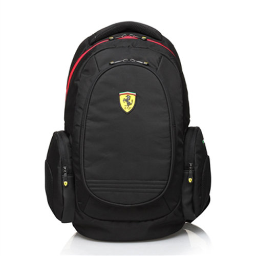 【Ferrari 法拉利】法拉利時尚防水後背包TF015B-B(黑色)