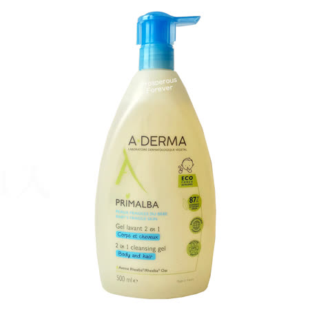A-DERMA艾芙美 燕麥新葉寶貝洗髮沐浴精500ml 溫和2合1潔膚凝膠