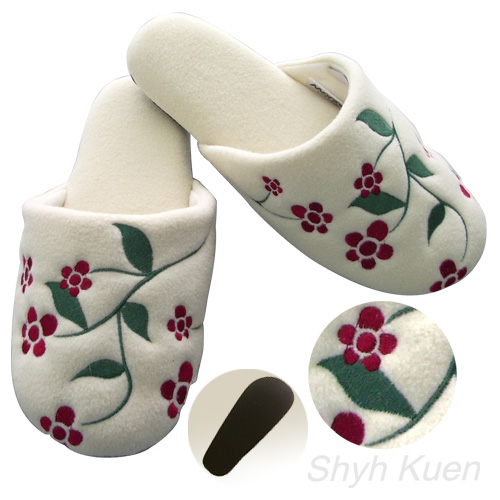 【MORINO摩力諾】刷毛絨繡花室內拖鞋(超值12雙組)