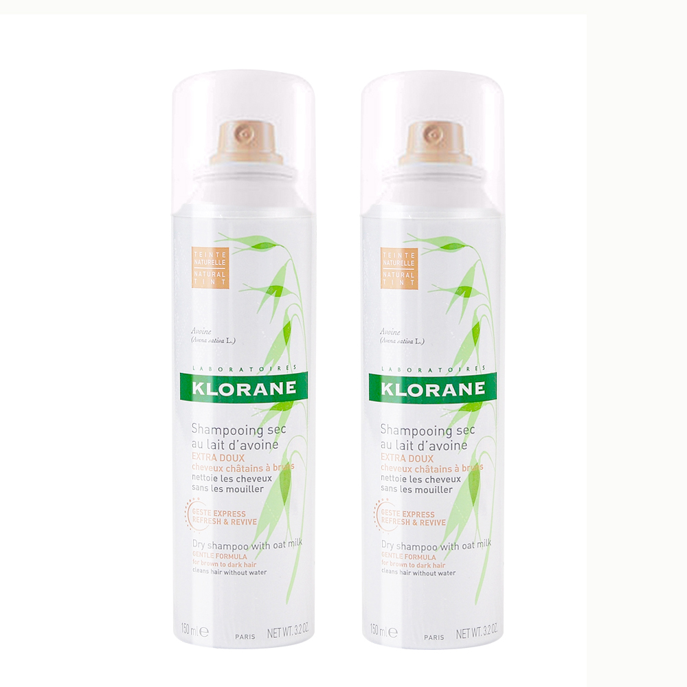 【KLORANE】蔻蘿蘭控油澎鬆乾洗髮噴霧150ml X2入組 加碼隨機贈25ml洗髮精X6罐 價值360元