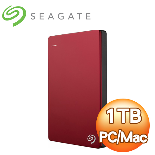 Seagate 希捷 Backup Plus Slim 1TB 2.5吋 USB3.0 外接式硬碟《紅》