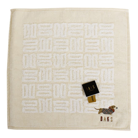 daks 腊肠犬&双d logo 小方巾(黄)