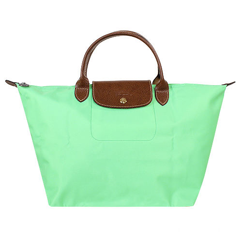 LONGCHAMP- 短把中型水餃包(綠色)/M