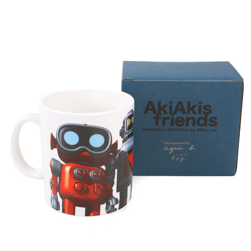 agnes b. -AkiAkis friend機器人馬克杯(白)