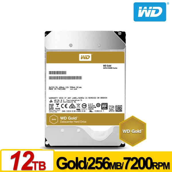 WD WD121KRYZ Gold 12TB 3.5吋企業級硬碟
