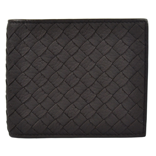 BOTTEGA VENETA 
經典編織荔枝皮雙折短夾
