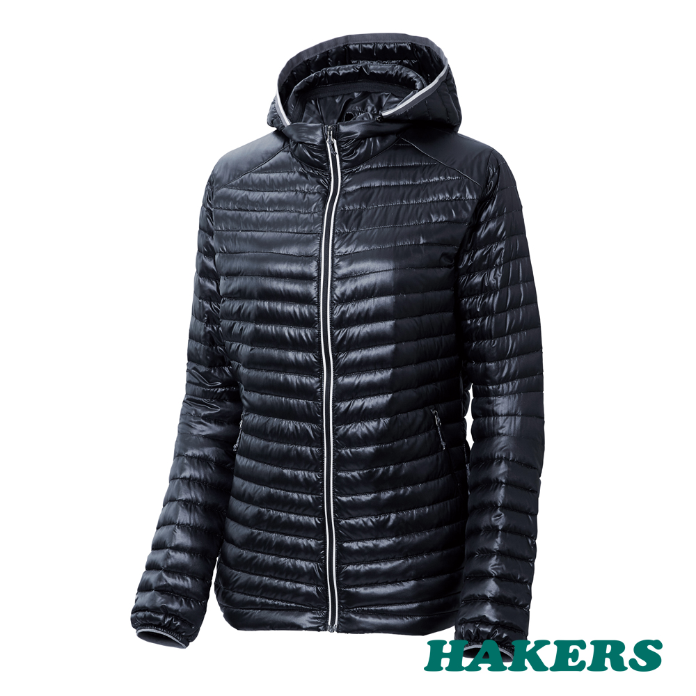 【HAKERS哈克士】女款 Dynamic Warm輕量羽絨外套(黑色)