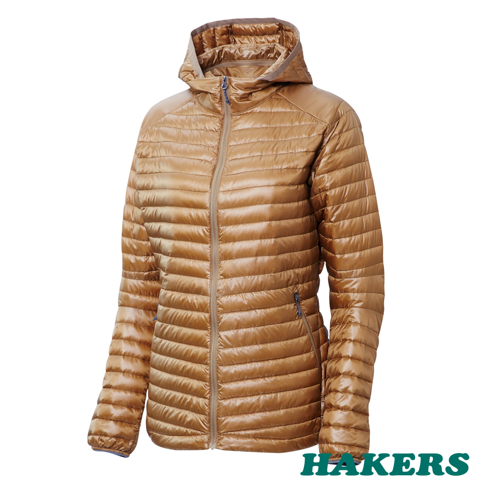 【HAKERS哈克士】女款 Dynamic Warm輕量羽絨外套(木褐色)