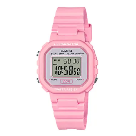 CASIO 卡西歐 中性女錶 電子錶 橡膠錶帶 防水(LA-20WH-4A1)