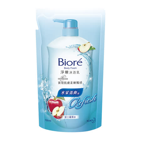 蜜妮 Biore 淨嫩沐浴乳 水采清爽型 富士蘋果香 700ml(補充包)