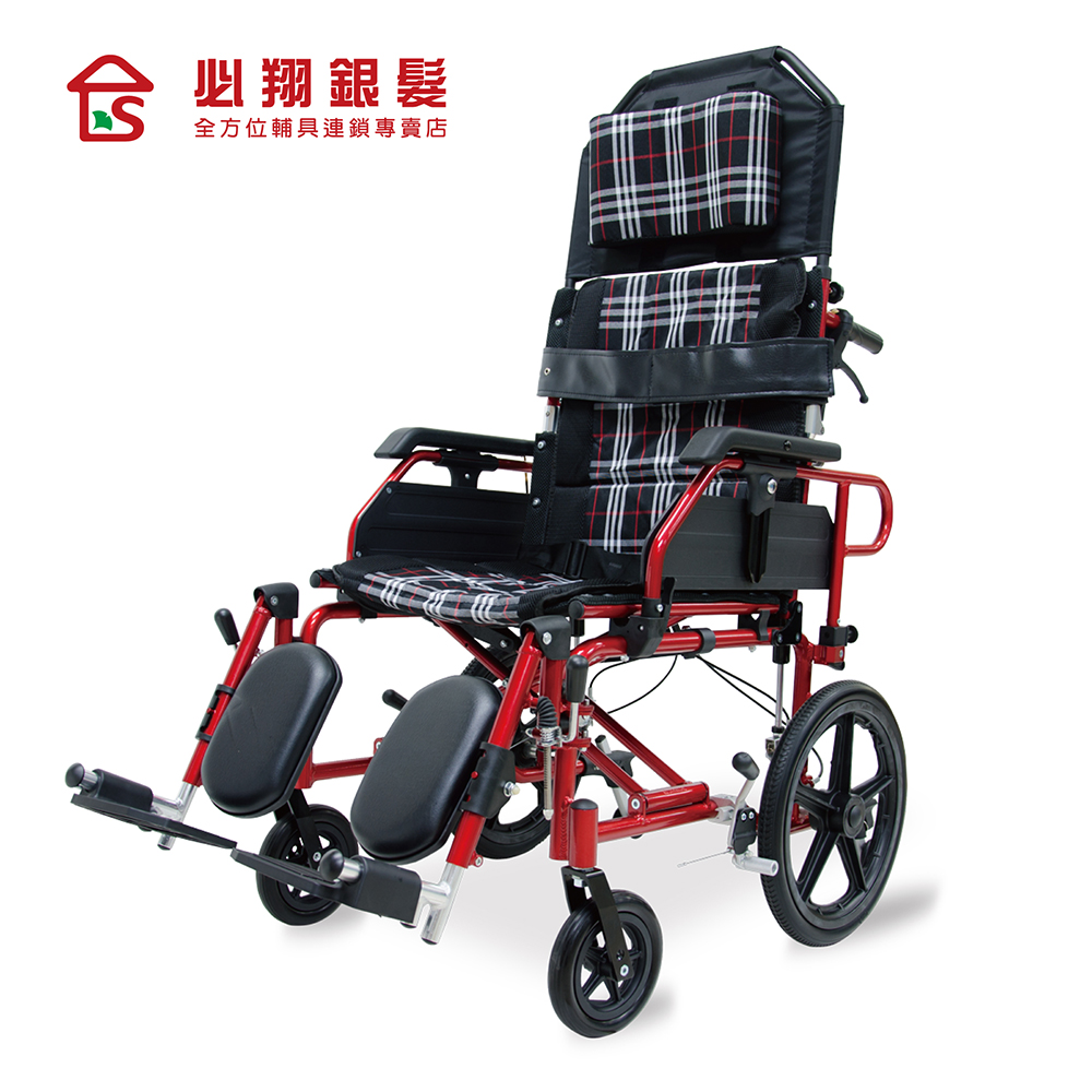【必翔銀髮】高背躺式看護輪椅PH-205(座椅加大)(未滅菌)