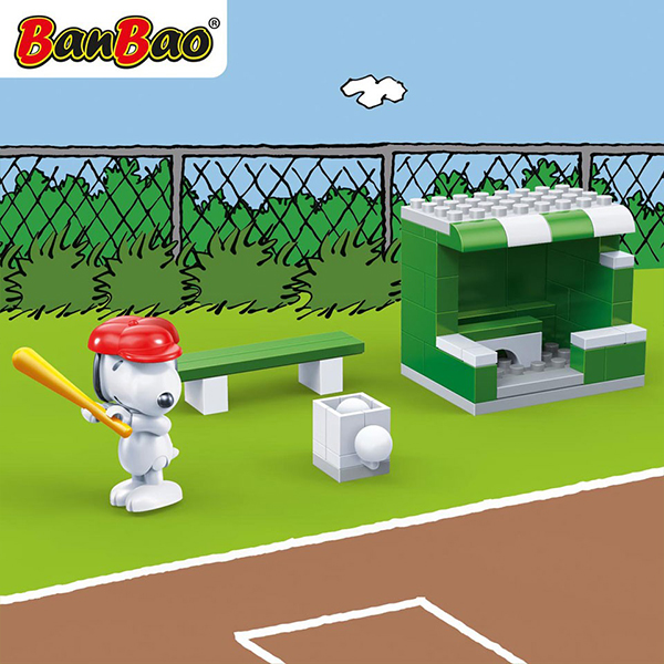 【BanBao 積木】史努比系列-棒球練習區 7531 (樂高通用)