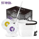 好神拖K600L雙動力旋轉拖把組-2布1絨+好神拖專用向日葵除塵布*1