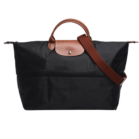 longchamp 经典le pliage系列延展夹层旅行袋(黑色)