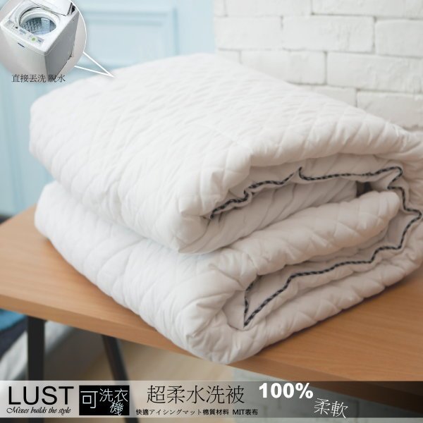 水洗被【可水洗 QQ被-不含枕】 防潑水車格 台灣製造 【可機洗】LUST生活寢具 棉被