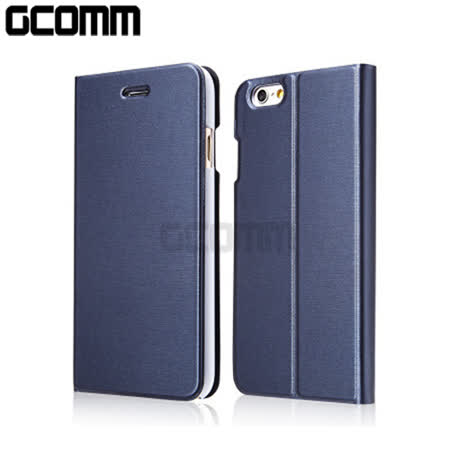 GCOMM iPhone8+/7+ 5.5吋 Metalic Texture 金屬質感拉絲紋超纖皮套 優雅藍