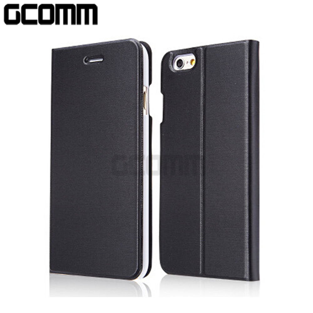 GCOMM iPhone8+/7+ 5.5吋 Metalic Texture 金屬質感拉絲紋超纖皮套 紳士黑