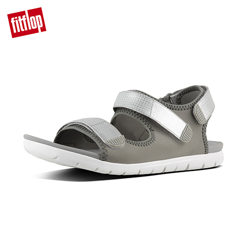 FitFlop - (女款)NEOFLEX BACK-STRAP SANDALS-淺灰/銀色