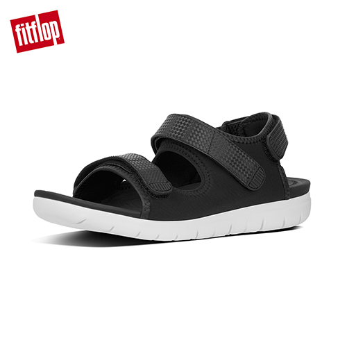FitFlop - (女款)NEOFLEX BACK-STRAP SANDALS-黑色