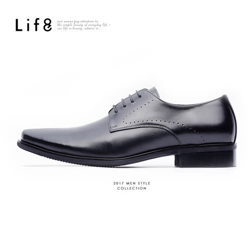 【Life8】Formal 頭層牛皮 輕量 極簡零重力機能紳士皮鞋-09718-黑色