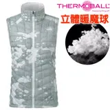 【美國 The North Face】女新款 ThermoBall 極輕量暖魔球防風(科技羽絨)背心(PrimaLoft / 抗水快乾)登山滑雪/363U 灰迷彩 N