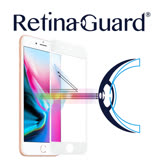 RetinaGuard視網盾 iPhone8 Plus (5.5吋) 防藍光鋼化玻璃保護貼_白框