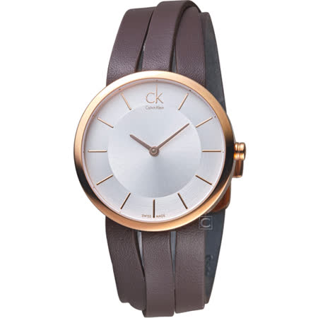 CK Calvin Klein 經典簡約石英腕錶 K2R2M6G6