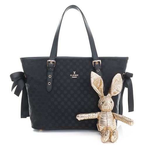 PLAYBOY- 托特包 Gift 獻禮系列-優雅黑