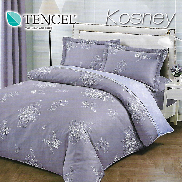 《KOSNEY 紫昕》雙人100%天絲TENCEL四件式兩用被床包組