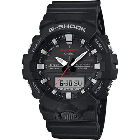 CASIO 卡西歐 G-SHOCK 運動員記錄手錶-黑 GA-800-1A