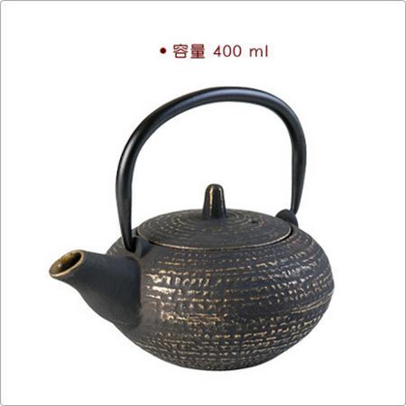 《IBILI》Osaka鑄鐵濾茶壺(墨金400ml)