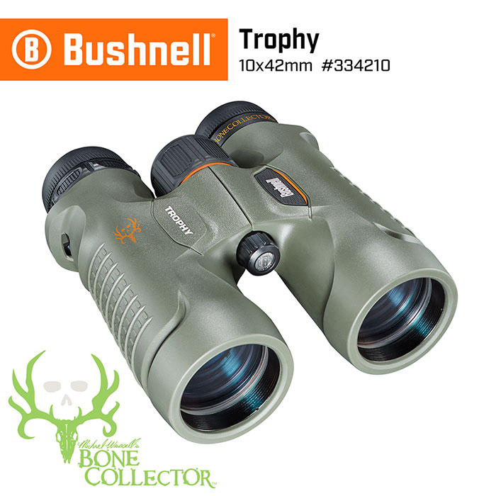美國 Bushnell 倍視能 Trophy 新錦標系列 10x42mm 賞鳥型防水雙筒望遠鏡 Bone Collector 獵人特仕版 334210