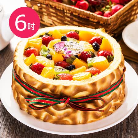 預購-樂活e棧-生日快樂蛋糕-虎皮百匯蛋糕(6吋/顆,共1顆)